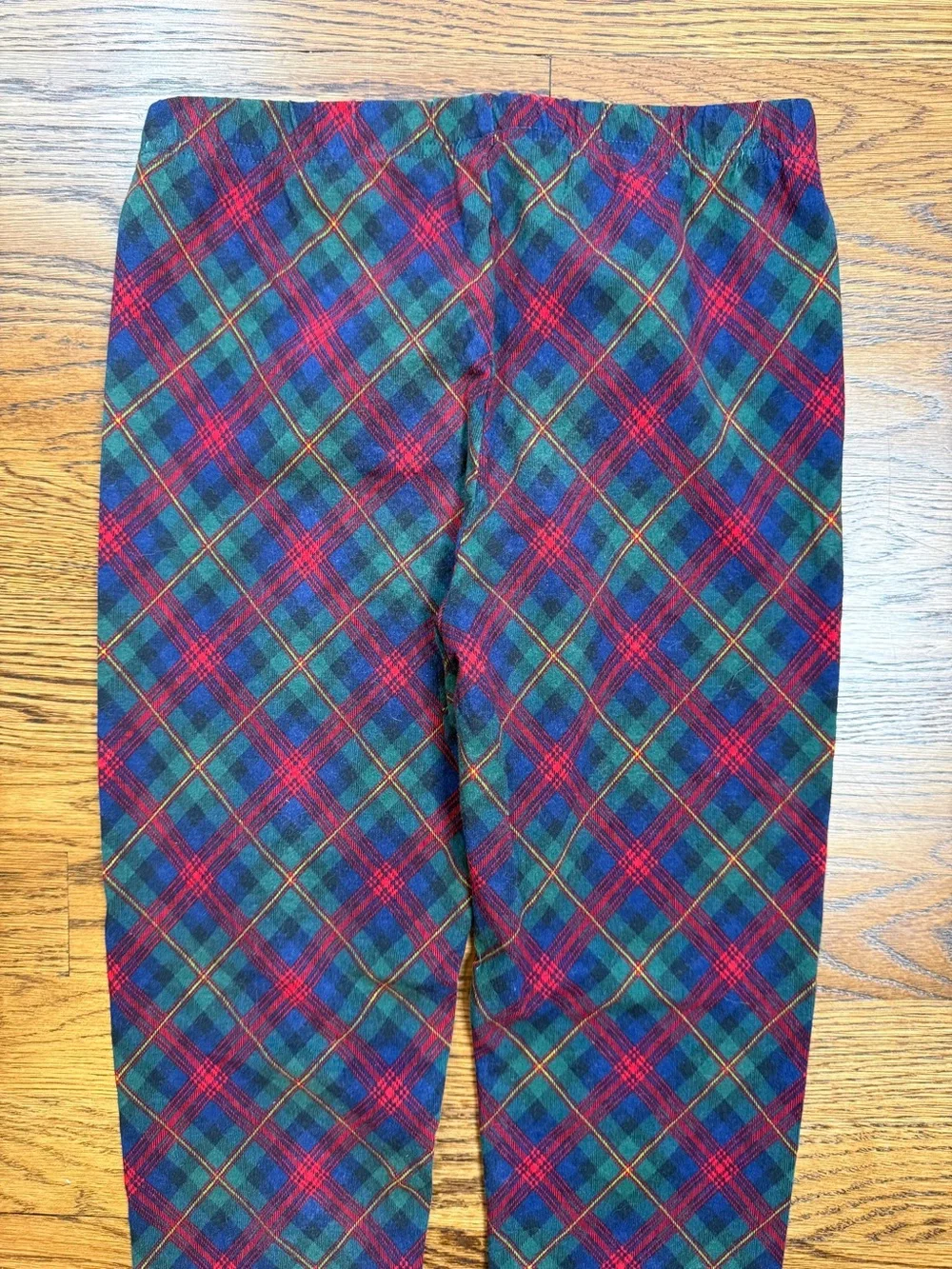 Polo Ralph Lauren Girls Red Green Blue Yellow Plaid Fall Winter Leggings Sz 8-10